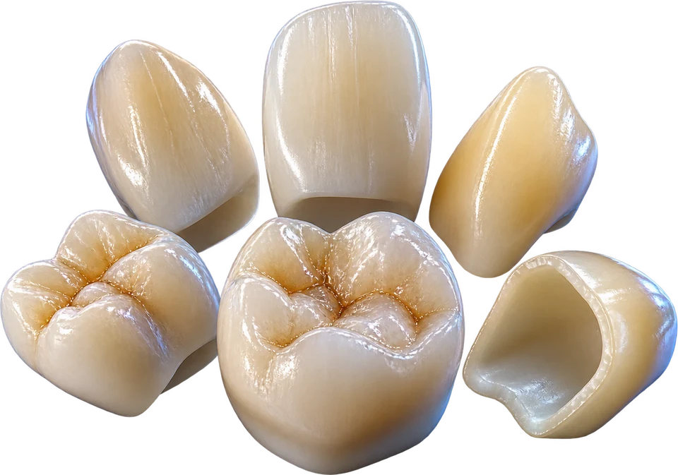Các mẫu mão răng toàn sứ với sắc độ tự nhiên