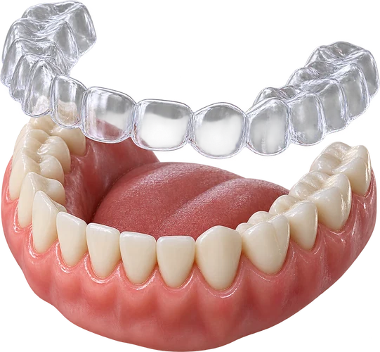 Minh họa khay niềng răng trong suốt có thể tháo lắp