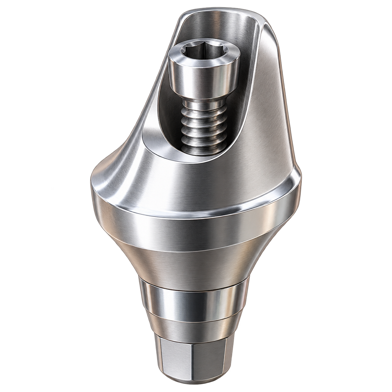 Minh họa chi tiết khớp nối Abutment và vít liên kết phục hình