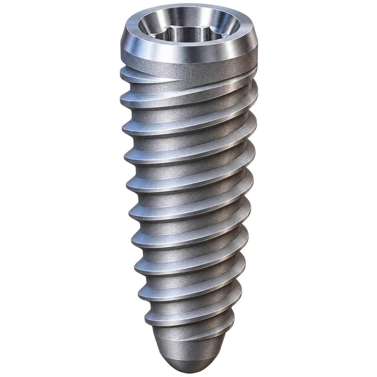 Minh họa chi tiết trụ Implant Titanium và bề mặt ren