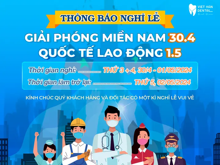 THÔNG BÁO LỊCH NGHỈ LỄ 30/4-1/5
