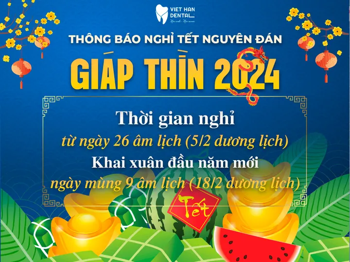 Thông báo lịch nghỉ Tết Nguyên Đán Giáp Thìn 2024