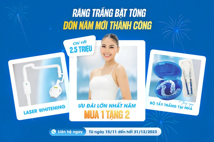 Tẩy trắng răng bật tone – Đón năm mới thành công cùng Nha khoa Việt Hàn