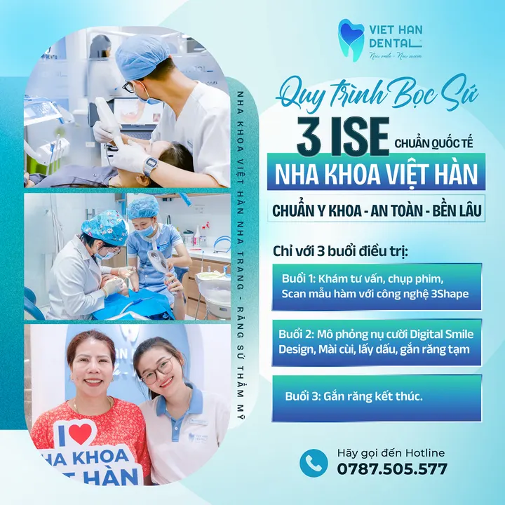 Ưu đãi làm răng sứ với quy trình 3 – ISE chuẩn quốc tế