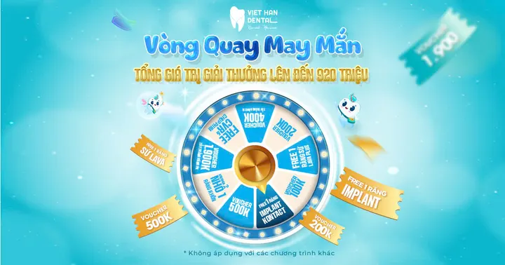 Tham gia vòng quay may mắn nhận quà tri ân từ Nha khoa Việt Hàn