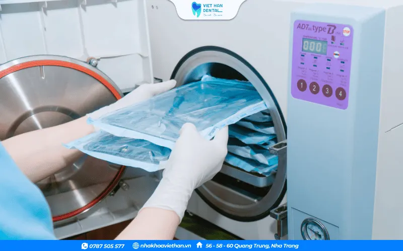 Quy trình vô khuẩn nghiêm ngặt tại Nha khoa Việt Hàn