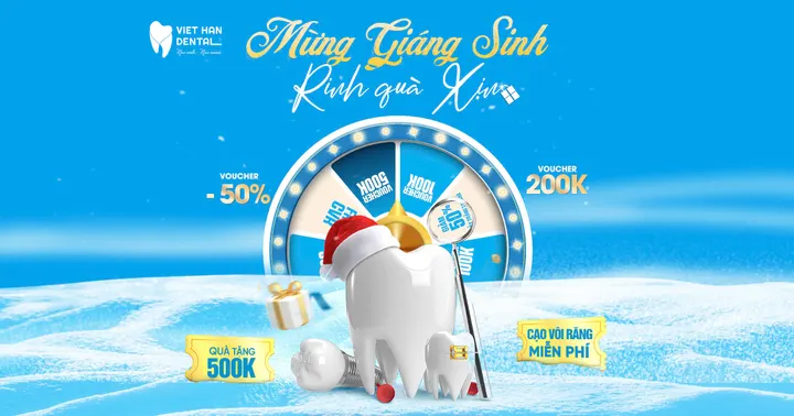 VÒNG QUAY MAY MẮN MỪNG GIÁNG SINH – RINH QUÀ XỊN CÙNG NHA KHOA VIỆT HÀN!