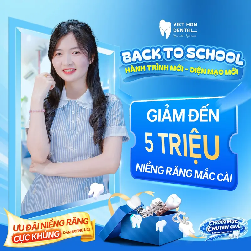 Giảm đến 5 triệu khi niềng răng mắc cài